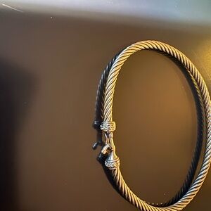 David Yurman Silver and Diamond Bracelet